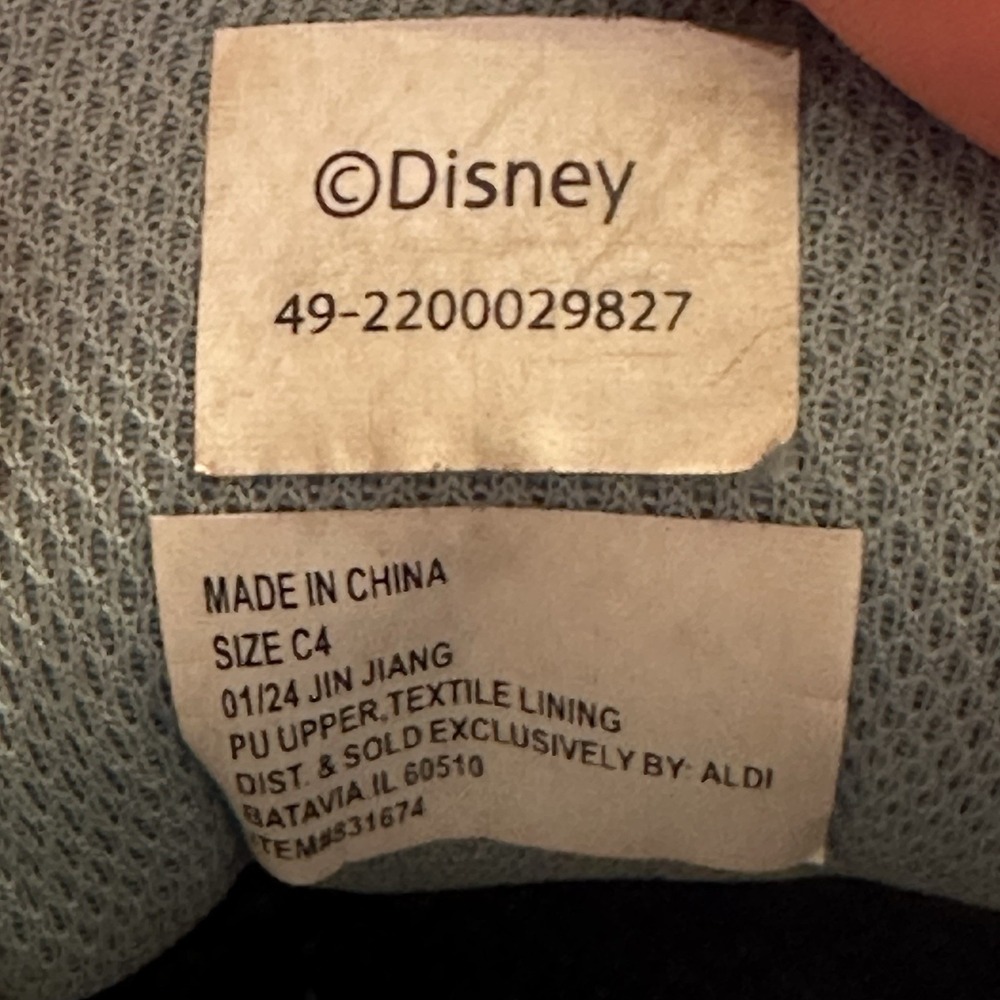 Walt Disney Mickey/Minnie Mouse Tennis Leather Shoes Sneakers Size C4 - Picture 8 of 8